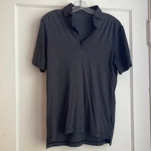 MENS DARK GREY LULULEMON POLO